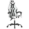 vidaXL Gaming-Stuhl Wei&szlig; und Schwarz Kunstleder