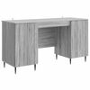 vidaXL Schreibtisch Graues Sonoma 142,5 x 50 x 75 cm Holzwerkstoff