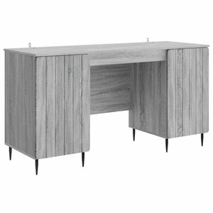 vidaXL Schreibtisch Graues Sonoma 142,5 x 50 x 75 cm Holzwerkstoff