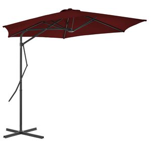 vidaXL Sonnenschirm mit Stahl-Mast 300x230 cm Bordeauxrot