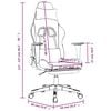 vidaXL Gaming-Stuhl mit Massage & Fu&szlig;st&uuml;tze Schwarz und Creme Stoff
