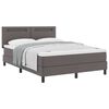 vidaXL Boxspringbett mit Matratze Grau 160 x 200 cm Kunstleder