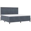 vidaXL Boxspringbett mit Matratze Dunkelgrau 200 x 200 cm Stoff
