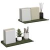 vidaXL Schwebendes Regal 2 pcs Olive Gr&uuml;n 40 x 18 x 2,5 cm Stahl
