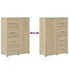 vidaXL Sideboards 2 Stk. Sonoma-Eiche 60x31x84 cm Holzwerkstoff