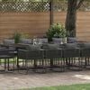 vidaXL Garten Essgruppe 15 pcs Schwarz Stahl