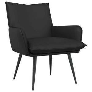 vidaXL Sessel Schwarz Kunstleder