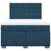vidaXL Boxspringbett mit Matratze Blau 160x200 cm Samt
