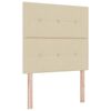 vidaXL Boxspringbett mit Matratze mit Kopfteil Creme 90 x 190 cm Stoff