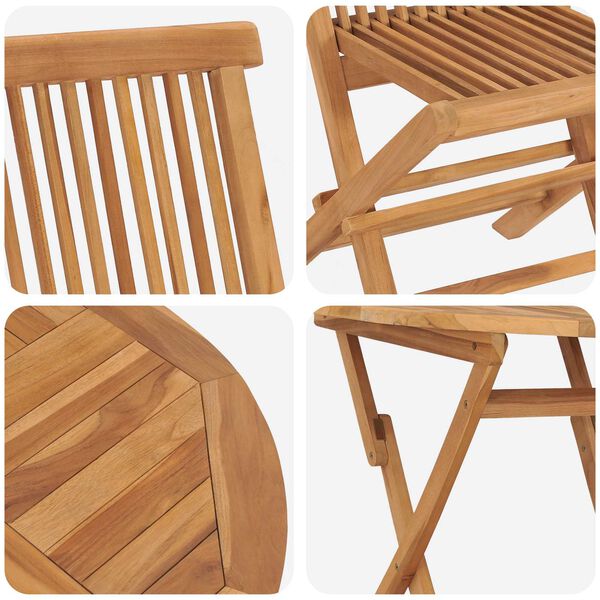 vidaXL Garten Essgruppe 3 pcs Braun Massivholz Akazie