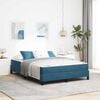 vidaXL Boxspringbett mit Matratze Dunkelblau 140 x 190 cm Stoff