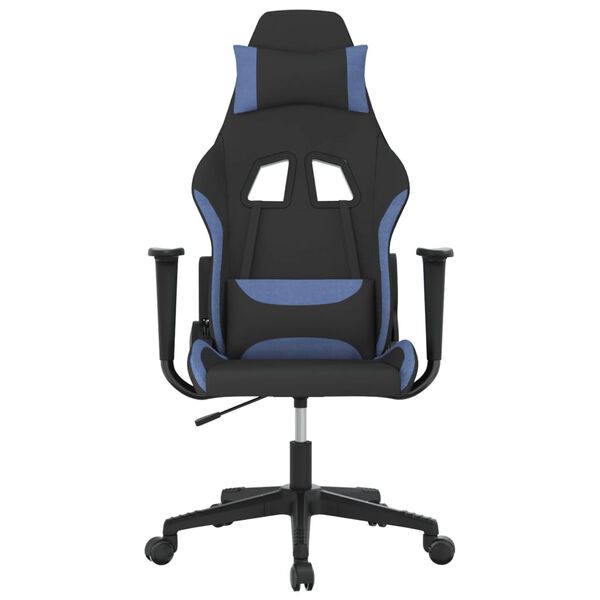 vidaXL Gaming-Stuhl Schwarz und Blau Stoff