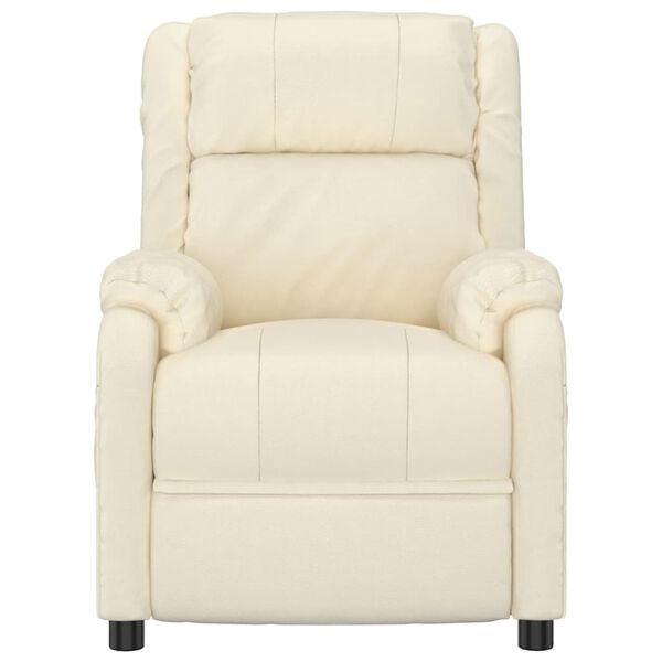 vidaXL Massagesessel mit Aufstehhilfe Creme Kunstleder