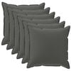 vidaXL Kissenbezug 6 stk. HOUTEN Anthrazit 40 x 40 cm Polyester