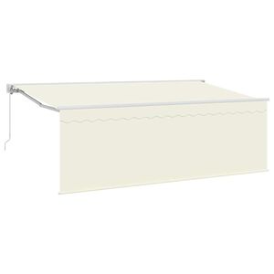 vidaXL Einziehbare Markise Creme 400 x 200 cm Polyester und Aluminium