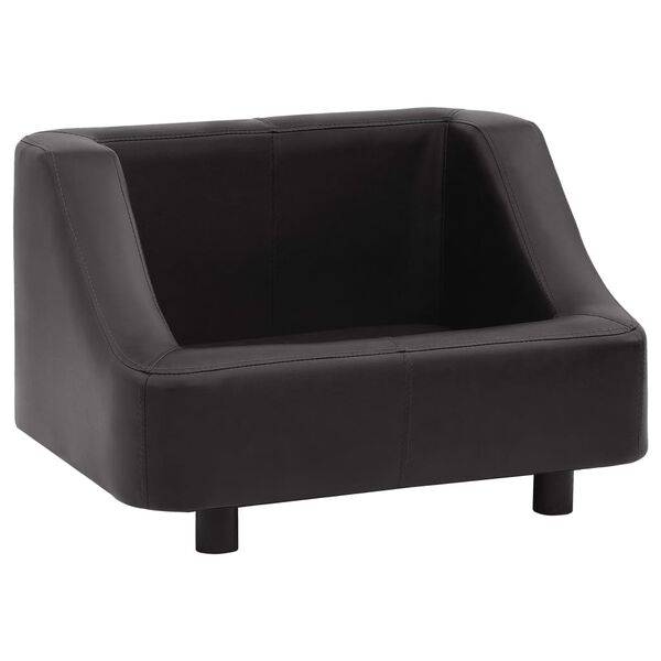 vidaXL Hundesofa Schwarz 67x52x40 cm Kunstleder