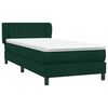 vidaXL Boxspringbett mit Matratze Dunkelgr&uuml;n 90x210 cm Samt
