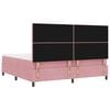 vidaXL Boxspringbett mit Matratze mit Kopfteil Rosa 200 x 200 cm Stoff