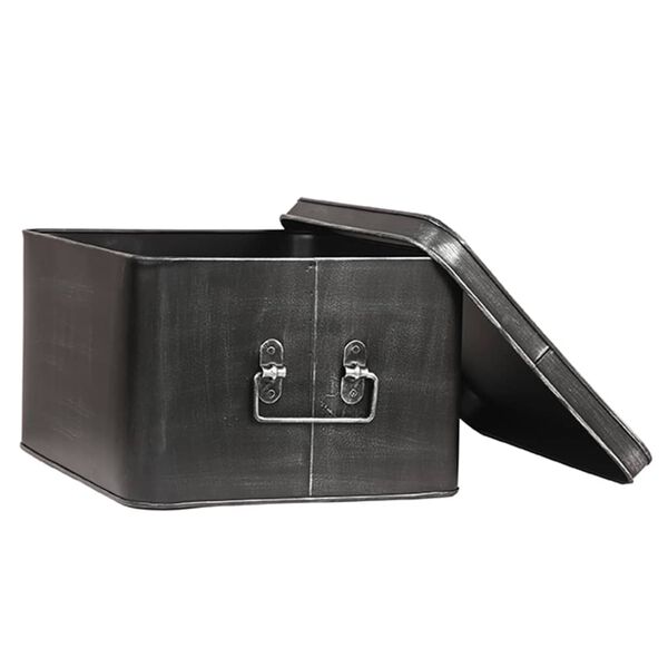 LABEL51 Aufbewahrungsbox Media 35x27x18 cm XL Antik-Schwarz