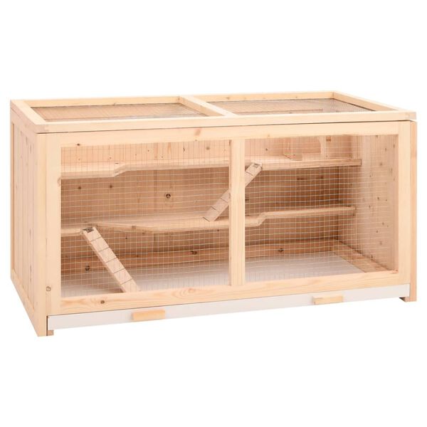 vidaXL Hamsterk&auml;fig 104 x 52 x 54 cm Massivholz Tanne