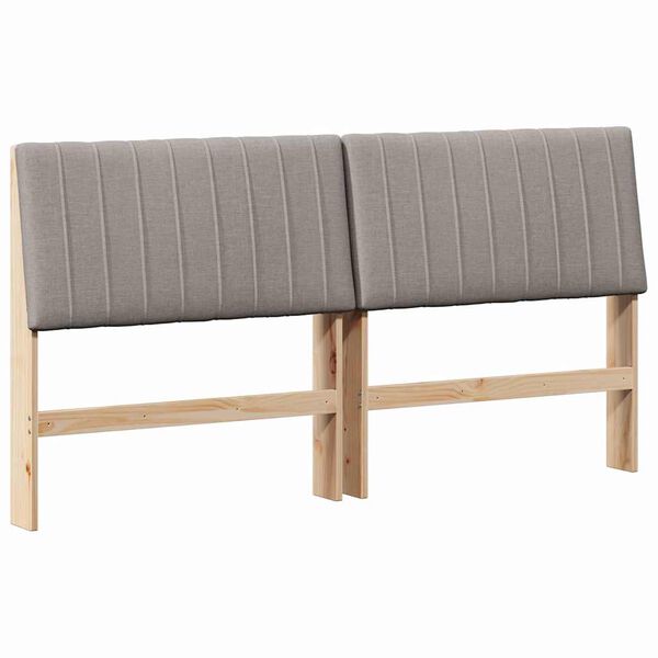vidaXL Gepolstertes Kopfteil Taupe 180 cm Massives Kiefernholz