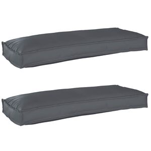 vidaXL Palettenkissenset 2 pcs Anthrazit 100 x 40 x 8 cm Oxford-Stoff