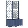 vidaXL Garten-Pflanzgef&auml;&szlig; mit Spalier Blaugrau 80 x 40 x 136 cm PP