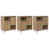 vidaXL Sideboard 3 Stk. Artisan-Eiche 60 x 35 x 70 cm