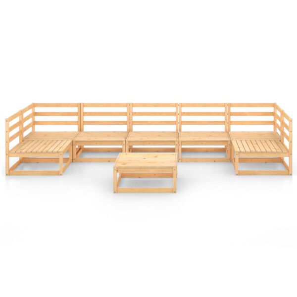 vidaXL 8-tlg. Garten-Lounge-Set Massivholz Kiefer