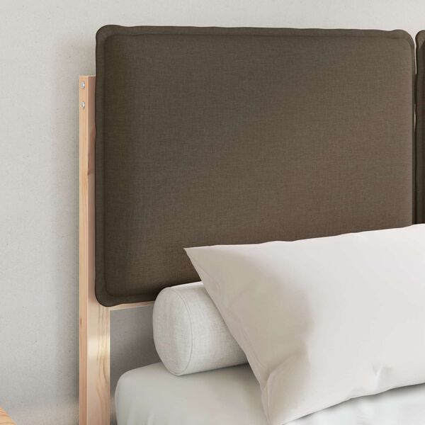 vidaXL Bettgestell mit gepolstertem Kopfteil Taupe 120 x 190 cm