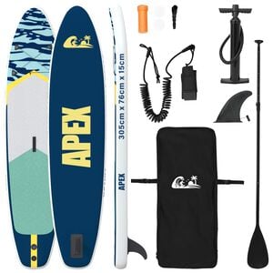 vidaXL Aufblasbares Stand Up Paddle Board APEX 305 x 76 x 15 cm Blau
