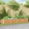 vidaXL Garten-Hochbeet 320x80x45 cm Verzinkter Stahl Silber