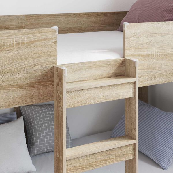 vidaXL Etagenbett f&uuml;r Kinder Sonoma-Eiche 80 x 190 cm Holzwerkstoff