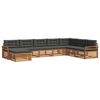 vidaXL Outdoor-Sofagarnitur 8 stk. Natur und Anthrazit