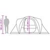 vidaXL Kuppel-Familienzelt 6 Personen Gr&uuml;n Wasserdicht