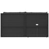 vidaXL 5-tlg. Garten-Lounge-Set mit Kissen Schwarz Poly Rattan