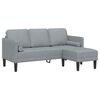 vidaXL Sofa Set mit Kissen 2 pcs Hellgrau Polyester