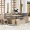 vidaXL Gartensofa-set 8 pcs Beige Poly-Rattan