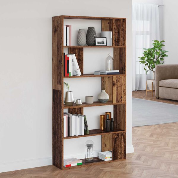 vidaXL B&uuml;cherregal Altholz 80 x 24 x 159 cm Holzwerkstoff