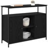 vidaXL Sideboard Schwarz Eichen-Optik 100 x 35 x 80 cm Holzwerkstoff