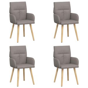 vidaXL Esszimmerst&uuml;hle 4 stk. Stoff Taupe 60 x 56 x 96 cm
