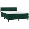 vidaXL Boxspringbett mit Matratze Dunkelgr&uuml;n 140x200 cm Samt