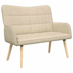 vidaXL 2-Sitzer Sofa Creme 115 x 61 x 87 cm Stoff