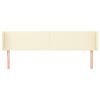 vidaXL Kopfteil mit Ohren Creme 203x16x78/88 cm Kunstleder