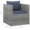 vidaXL 4-tlg. Garten-Lounge-Set Poly Rattan Grau und Anthrazit