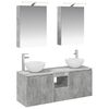 vidaXL Badezimmerschrank-Set 5 stk. Betongrau Holzwerkstoff