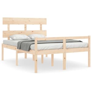 vidaXL Seniorenbett mit Kopfteil 140x190 cm Massivholz