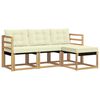 vidaXL Outdoor-Sofagarnitur 4 stk. Wei&szlig; und Creme