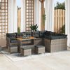 vidaXL Garten-Sofa-Set mit Kissen mit Speicher 13 pcs Grau