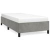 vidaXL Bettgestell ohne Matratze Hellgrau 90x200 cm Samt